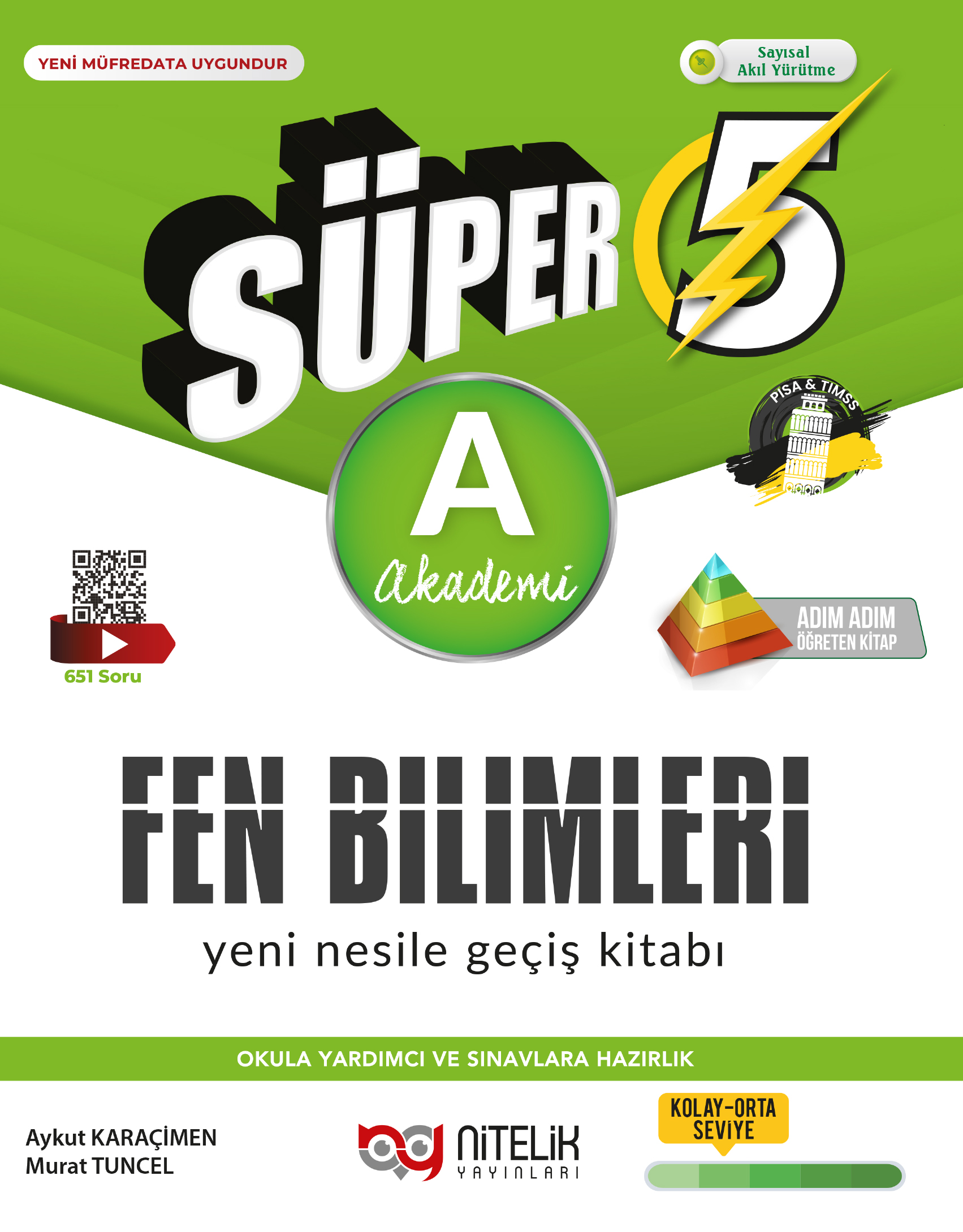 SüPer 5 Akademı̇ Fen Bı̇Lı̇Mlerı̇ Yenı̇ Nesı̇Le GeçİŞ Kı̇Tabı kapak görseli